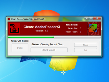 Clean AdobeReaderXI screenshot 2