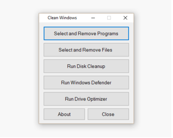 Clean Windows screenshot