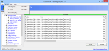 Cleanersoft Free Registry Fix screenshot 2