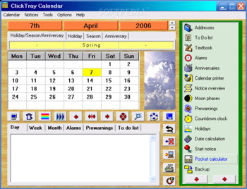 ClickTray Calendar screenshot