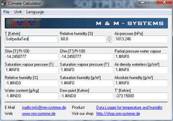 ClimeCalc screenshot