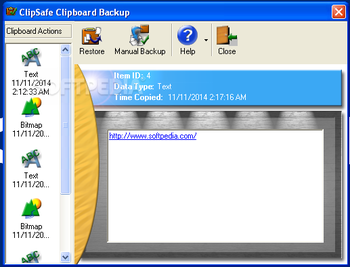 ClipSafe Clipboard Backup screenshot