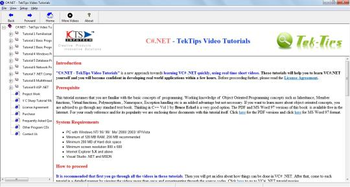 C#.NET - TekTips Video Tutorials screenshot
