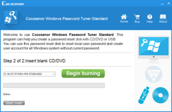 Cocosenor Windows Password Tuner Standard screenshot 2