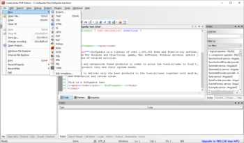CodeLobster PHP Edition Portable screenshot 2
