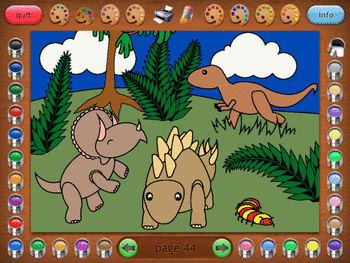 Coloring Book 21: More Dinosaurs screenshot