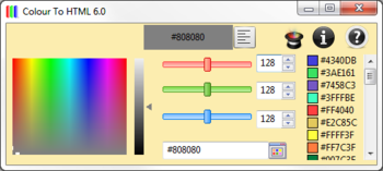 Colour To HTML screenshot
