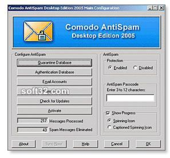 Comodo Antispam Desktop 2005 screenshot 2