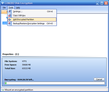 Comodo Disk Encryption screenshot 4