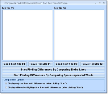 Compare Two Text Files Software screenshot 2