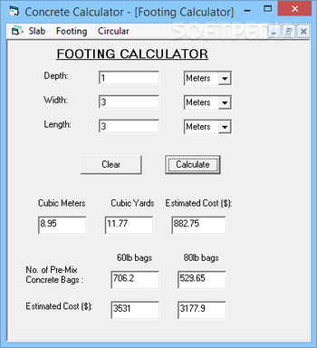 Concrete Calculator screenshot 2