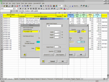 ConcreteCost Estimator for Excel screenshot 6