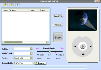 Convert DVD to iPod screenshot