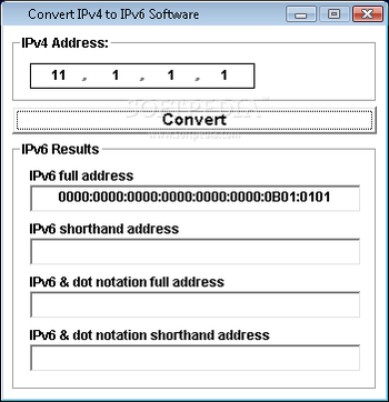 Convert IPv4 to IPv6 Software screenshot