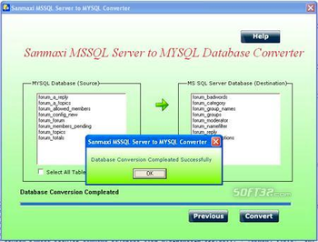 Convert MSSQL to MYSQL Database screenshot 3