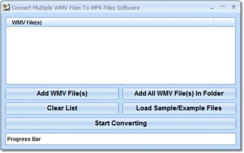 Convert Multiple WMV Files To MP4 Files Software screenshot
