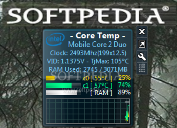 Core Temp Gadget screenshot