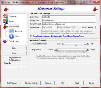 Countdown Screensaver and Desktop Countdown (formerly Desktop Countdown) screenshot 4