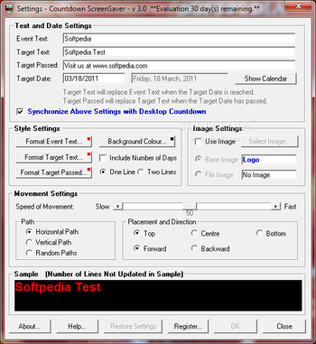 Countdown Screensaver and Desktop Countdown (formerly Desktop Countdown) screenshot 6