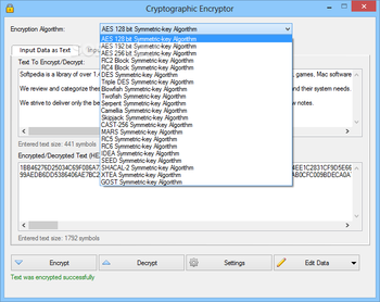 Cryptographic Encryptor screenshot 2