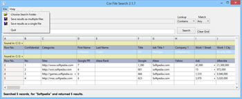 Csv File Search screenshot 3