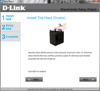 D-Link ShareCenter DNS-320 Setup Wizard screenshot 3