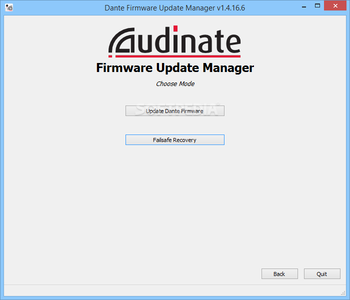 Dante Firmware Update Manager screenshot 2