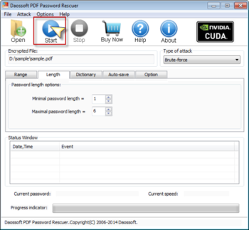 Daossoft PDF Password Rescuer screenshot 5