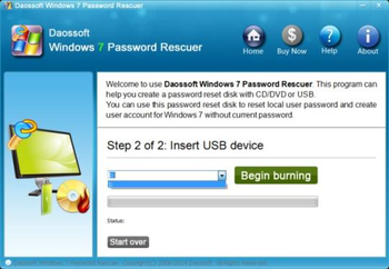 Daossoft Windows 7 Password Rescuer screenshot 3