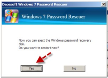Daossoft Windows 7 Password Rescuer screenshot 5