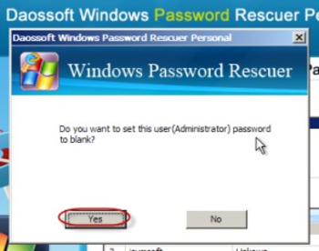 Daossoft Windows Password Rescuer Personal screenshot 5