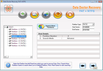 Data Doctor Recovery Windows (FAT+NTFS) screenshot