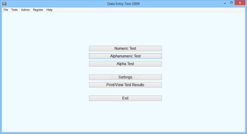 Data Entry Test screenshot