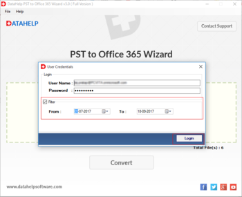 DataHelp PST to Office 365 Wizard screenshot 3