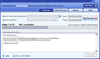 DataNumen Exchange Recovery screenshot