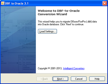 DBF-to-Oracle screenshot