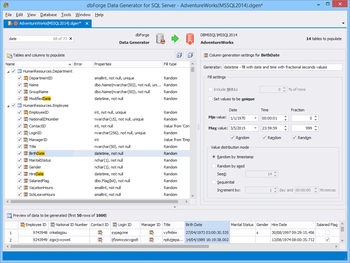 dbForge Data Generator for SQL Server screenshot 11