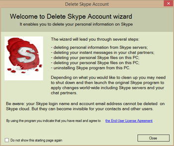 Delete Skype Account screenshot 6