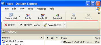 Demo toolbar for Outlook Express screenshot 2