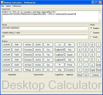 DesktopCalc screenshot