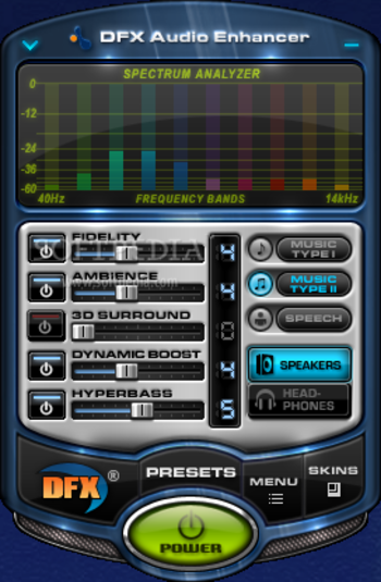 DFX Audio Enhancer for Musicmatch (formerly DFX for Musicmatch) screenshot