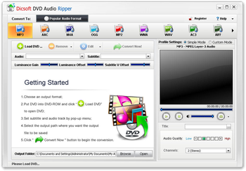 Dicsoft DVD Audio Ripper screenshot