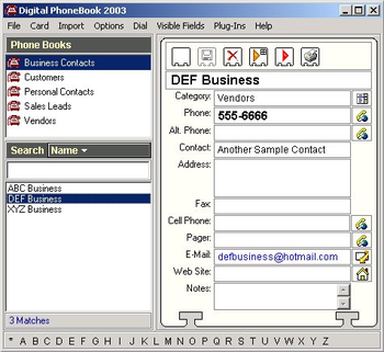 Digital PhoneBook screenshot
