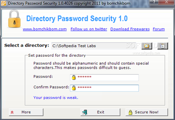 Directory Password Security screenshot 2