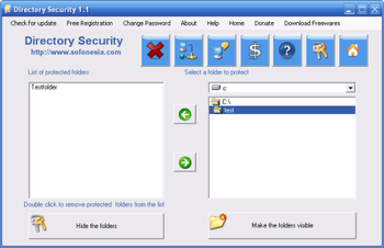 Directory Security screenshot