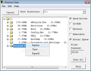 Directory Sizes screenshot