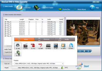 DiscCool DVD to Video Converter screenshot 2