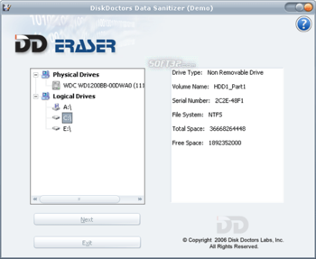 Disk Doctors Data Sanitizer screenshot 2