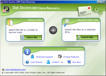 Disk Doctors DBX Data Recovery screenshot 2