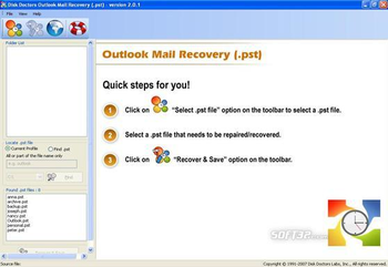 Disk Doctors Outlook Mail Recovery (pst) screenshot 2